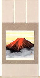 赤富士の拡大写真を見る！