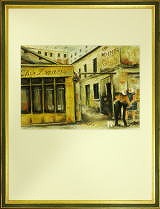 高級絵画「パリの二人」パステル画