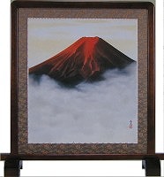 赤富士の拡大写真を見る！の